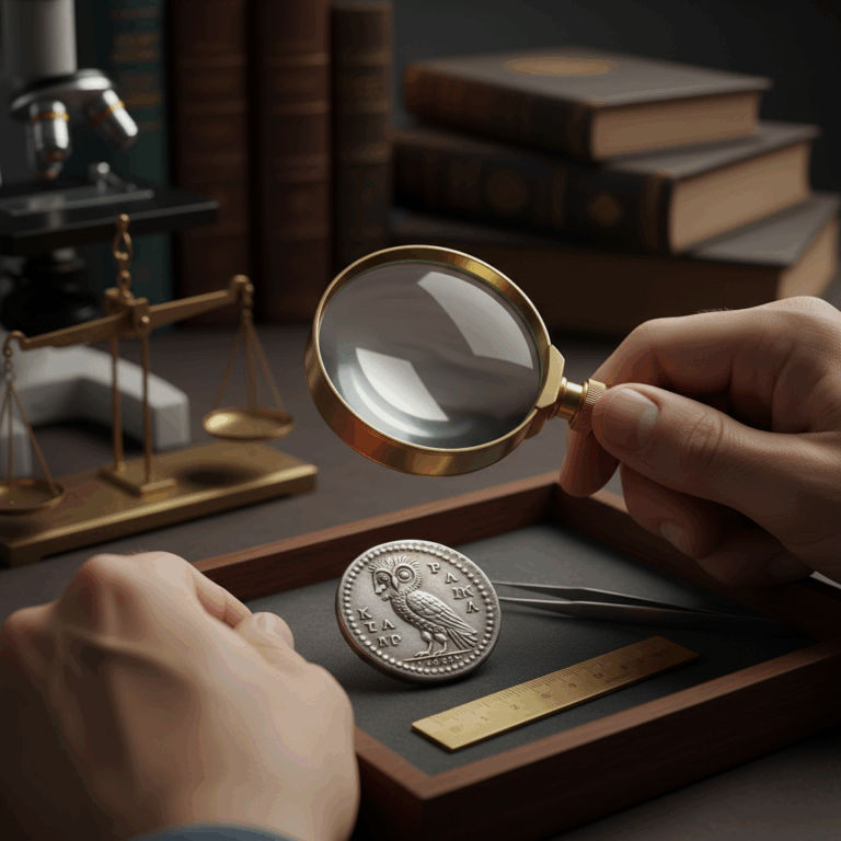 Professional coin grading process