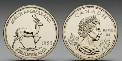 Professional photograph related to: South African Krugerrand vs Canadian Gold Maple Leaf — Which to