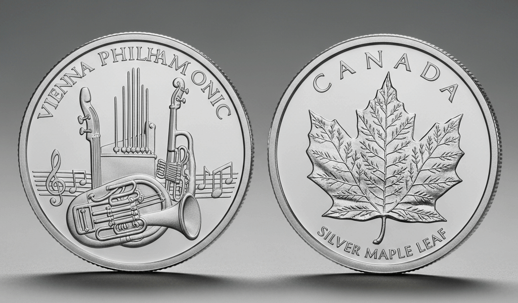 Professional photograph related to: Vienna Philharmonic vs Canadian Silver Maple Leaf — Which World 